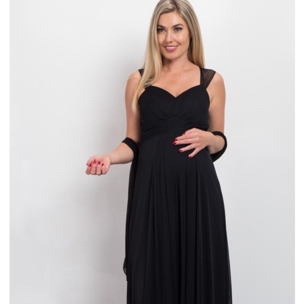 Pink Blush evening maternity dress